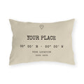 Custom Coordinates Pillow — Outdoor, Lumbar (20″ × 14″)